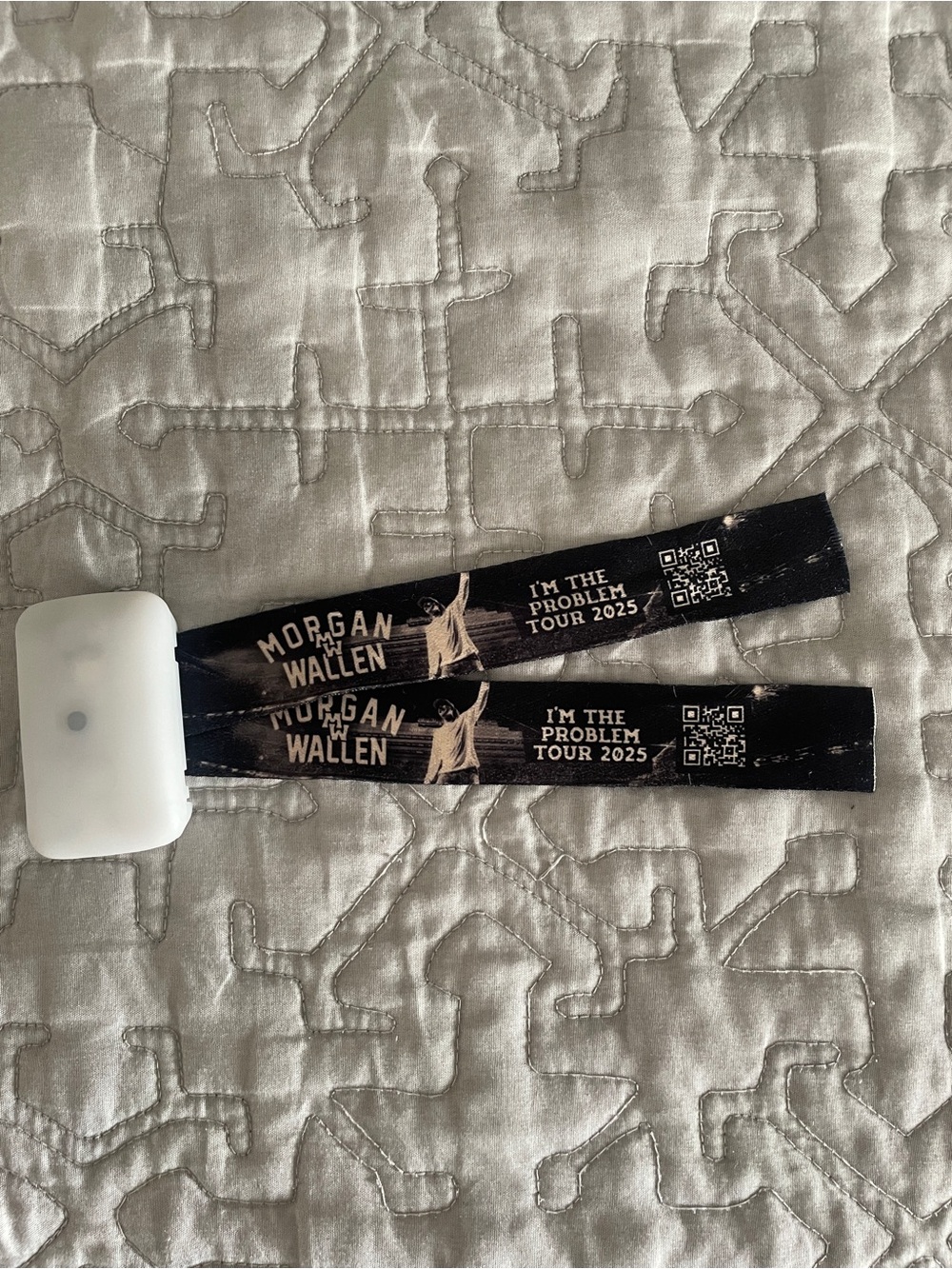 Morgan Wallen Black Tour Wristband - I'm The Problem Tour 2025